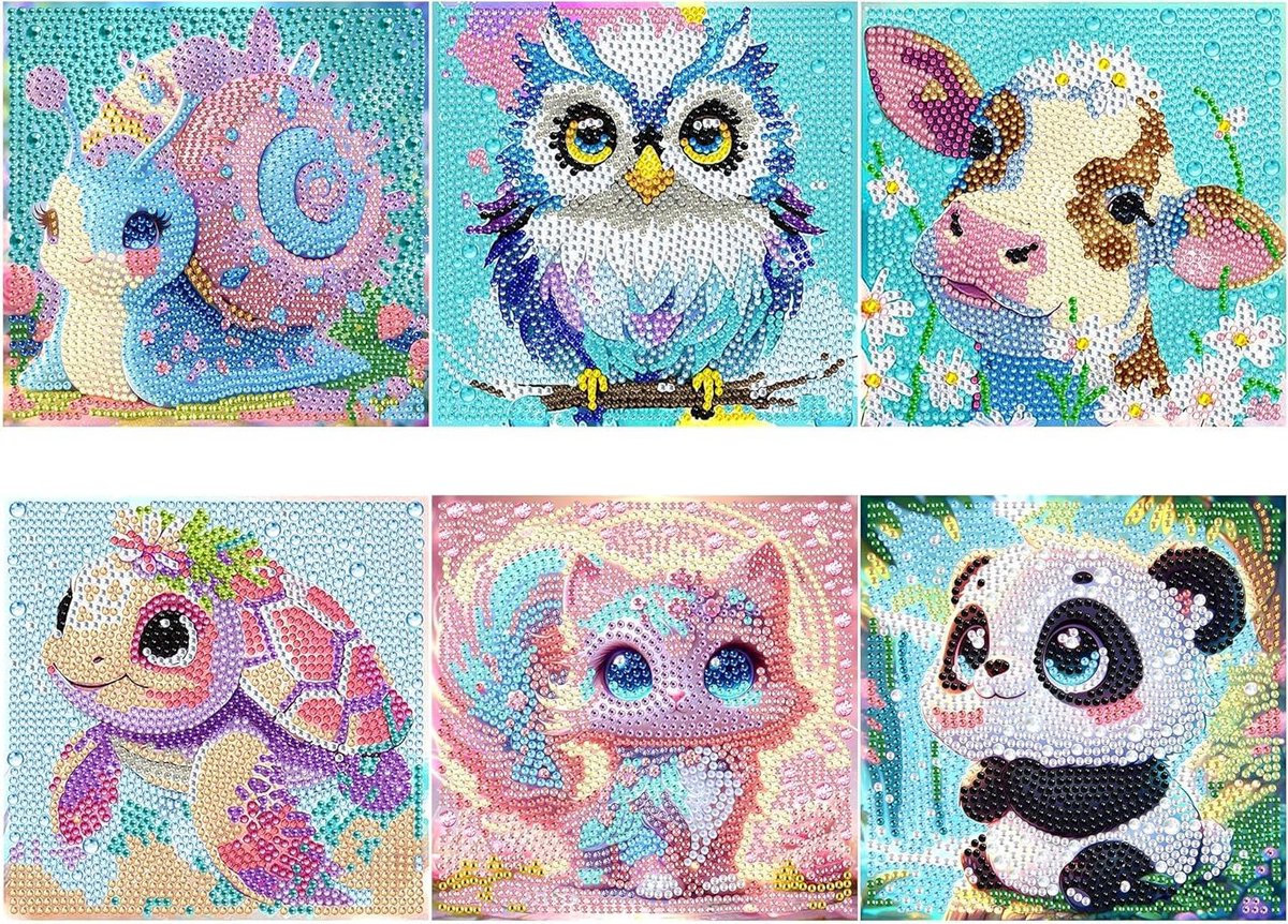 VVGoods - Diamond Painting set voor kinderen - complete set - 5D diamantschilderij - opplakken - diamanten Crystal Art - meisjes - volwassenen