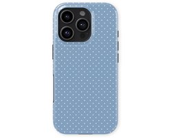 Micro Dots Tough Hoesje geschikt voor iPhone 16 Pro Max | Geschikt Voor Mag | Stippen Motief Backcover geschikt voor iPhone 16 Pro Max Sky Spark