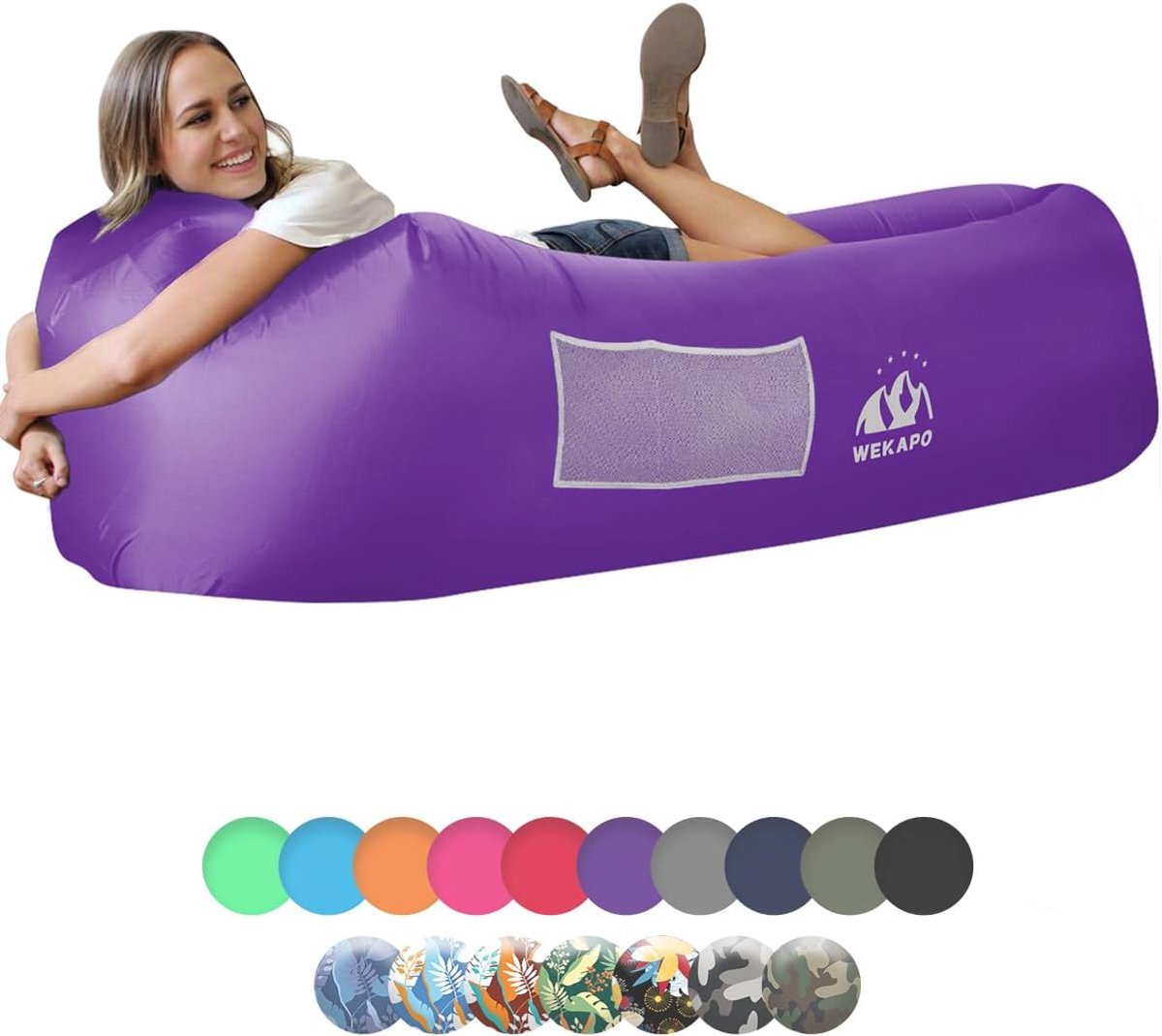 Opblaasbare Luchtbank - Draagbare Relaxstoel voor Camping, Strand en Festivals