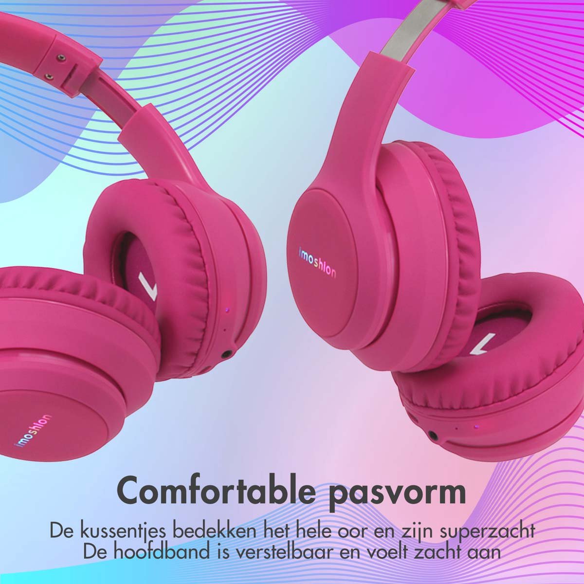 imoshion Kinder Koptelefoon LED - Bluetooth en Decibelbegrenzer - Draadloze Koptelefoon Kinderen – foto 8