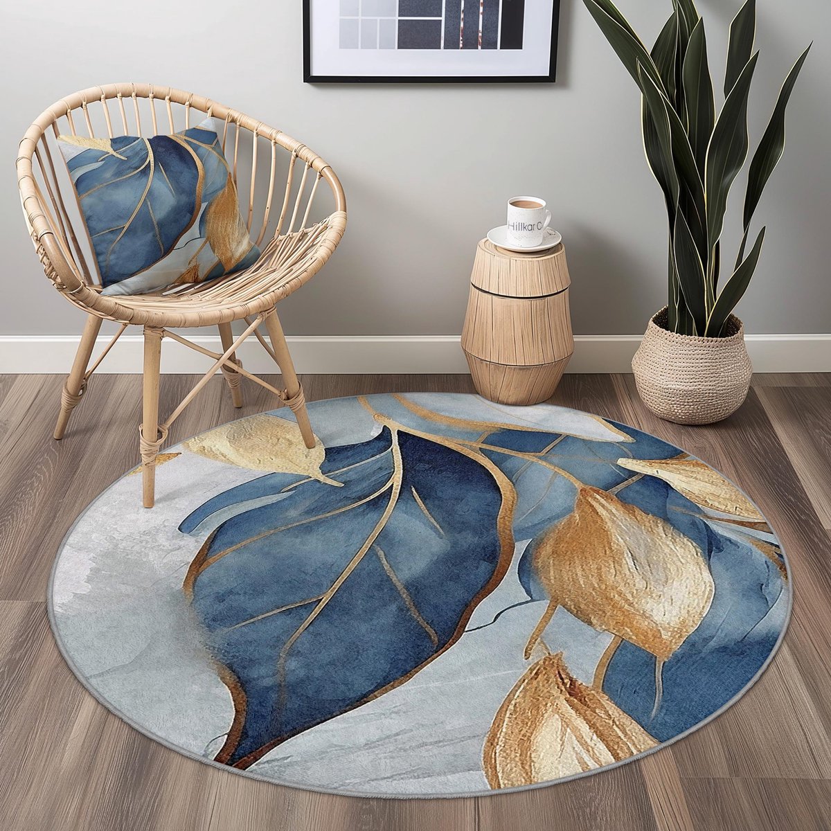 Mila Home - Tapijt Vloerkleed Rond - Wasbaar - Antislip - OEKO-TEX Gecertificeerd - Voor Woonkamer, Slaapkamer, Keuken & Hal - Runden 84 3