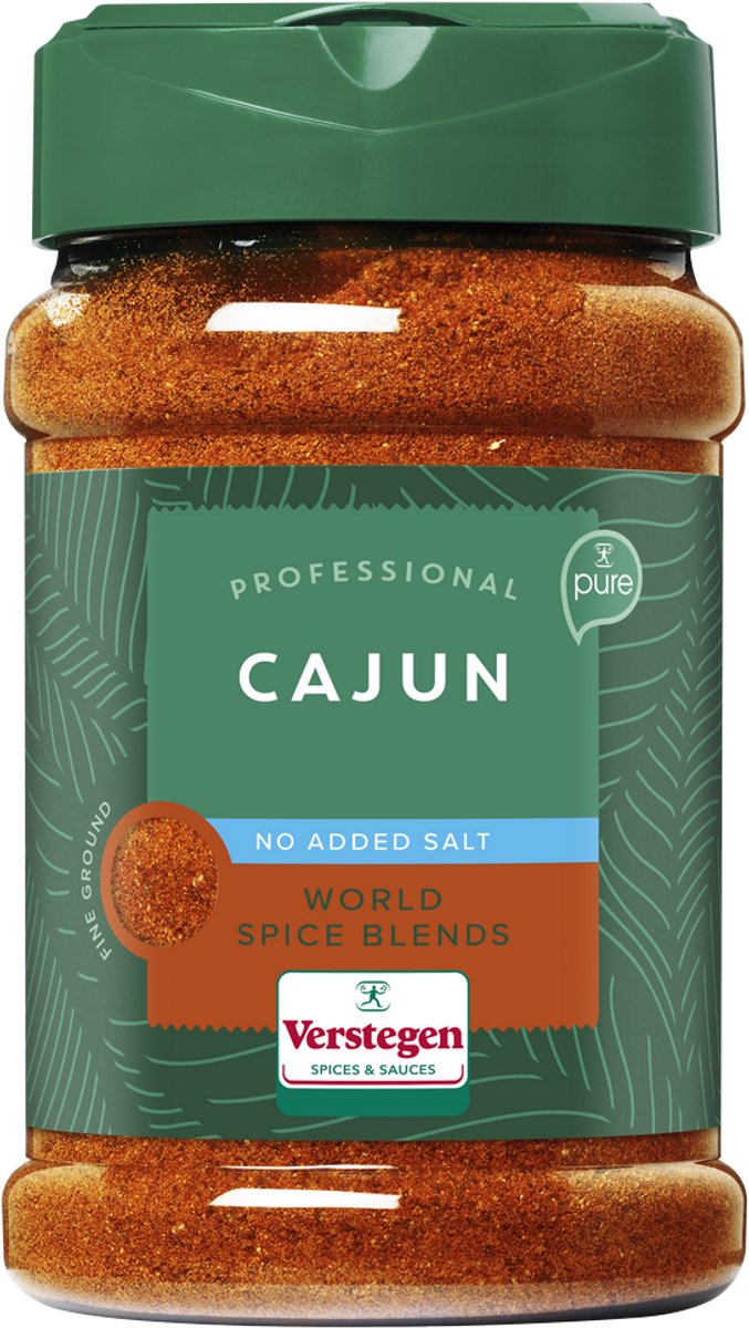 Verstegen - Cajun kruiden fijn zonder zout - World Spice Blends - Pure - Strooibus small - Kruiden & specerijen - 180g