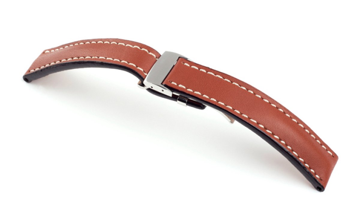 horlogeband Pilot Cognac - Leer - 22-20mm