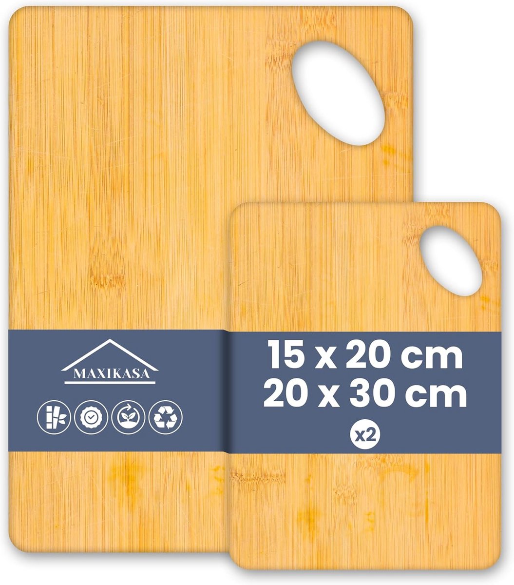 Snijplanken Set van 2 - Diverse Groottes 20x15 cm en 30x20 cm