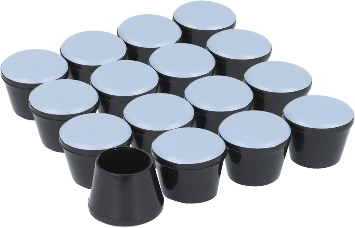 Stoeldoppen met PTFE-glijvlak - 16 stuks, 19 mm diameter