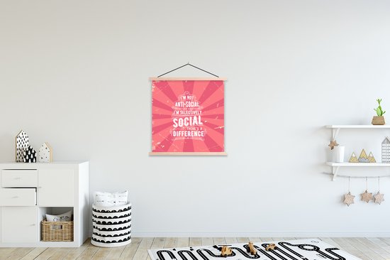 Affiche scolaire - Vintage - Design - Texte - 60x60 cm - Lattes vierges