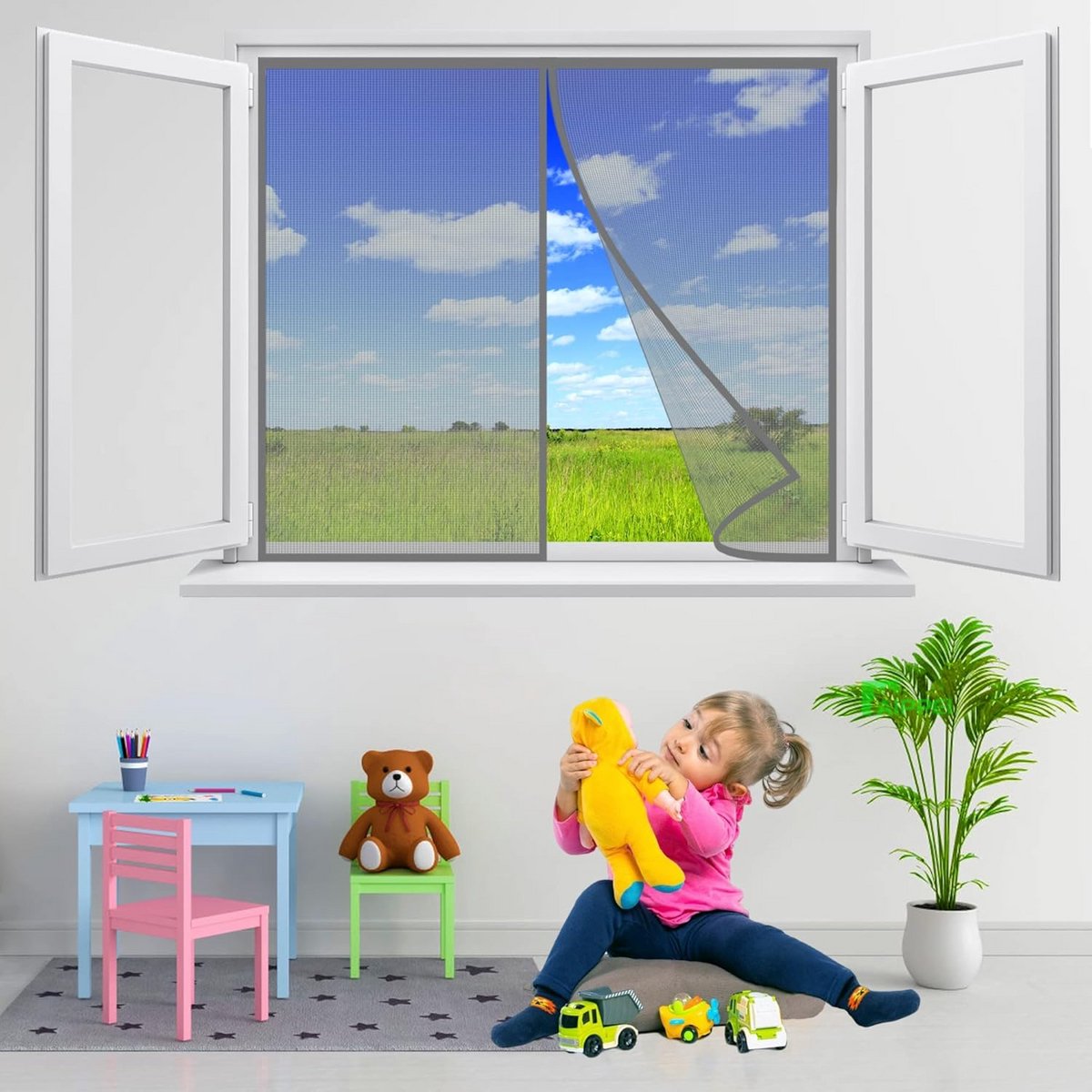 Lamelhor vliegdeur 175x90cm - Insectenbescherming en frisse lucht binnen