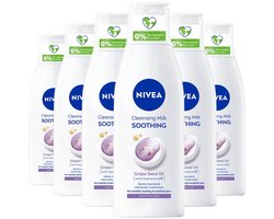 NIVEA Reinigingsmelk Sensitive - 6 x 200 ml - Voordeelverpakking