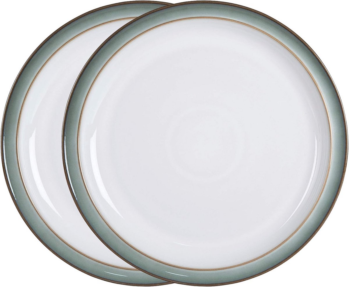 Set van 2 Diner Borden 26,5 cm - Groen Aardewerk Servies - Vaatwasser en Magnetron Veilig