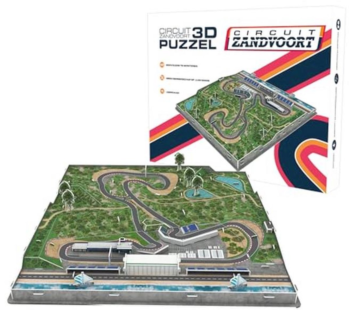 3D Puzzel Circuit Zandvoort - 66 Stukken | F1 Cadeaus voor Kinderen vanaf 7 Jaar