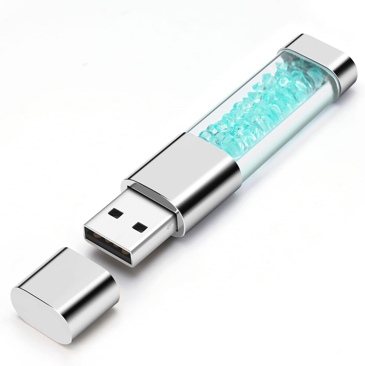 Schattige Blauwe Kristal USB Stick 64GB - Compacte Geheugenoplossing
