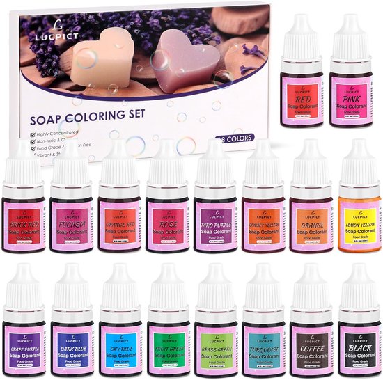 DEWEL Mica Poeder, 15 Kleuren Epoxyhars Pigment, Geschikt voor Doe-Het
