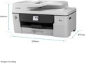 Witte Brother printer met afmetingen 576x477x305mm en gewicht van 20.20kg.