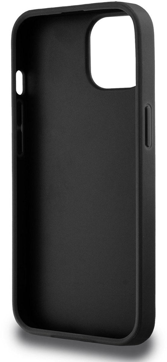DKNY Checkered Printed Stripe Back Case - Geschikt voor Apple iPhone 12/12 Pro (6.1") - Zwart