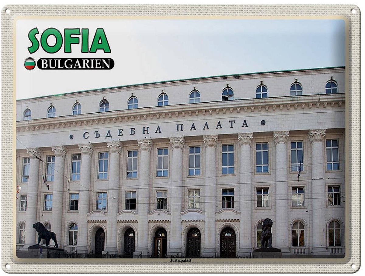 Blechschild Reise 40x30cm Sofia Bulgarien Justizpalast