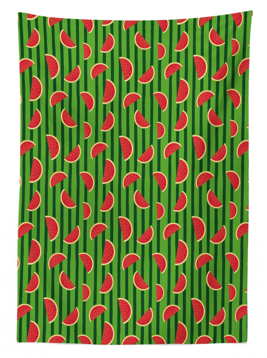 ABAKUHAUS Tafelkleed meloen – gestreept 140x200 cm – varen groen
