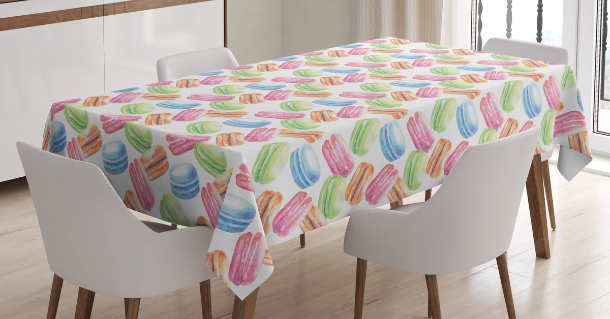 ABAKUHAUS desserttafelkleed – Flyaway Macaron – 140 x 200 cm – roze