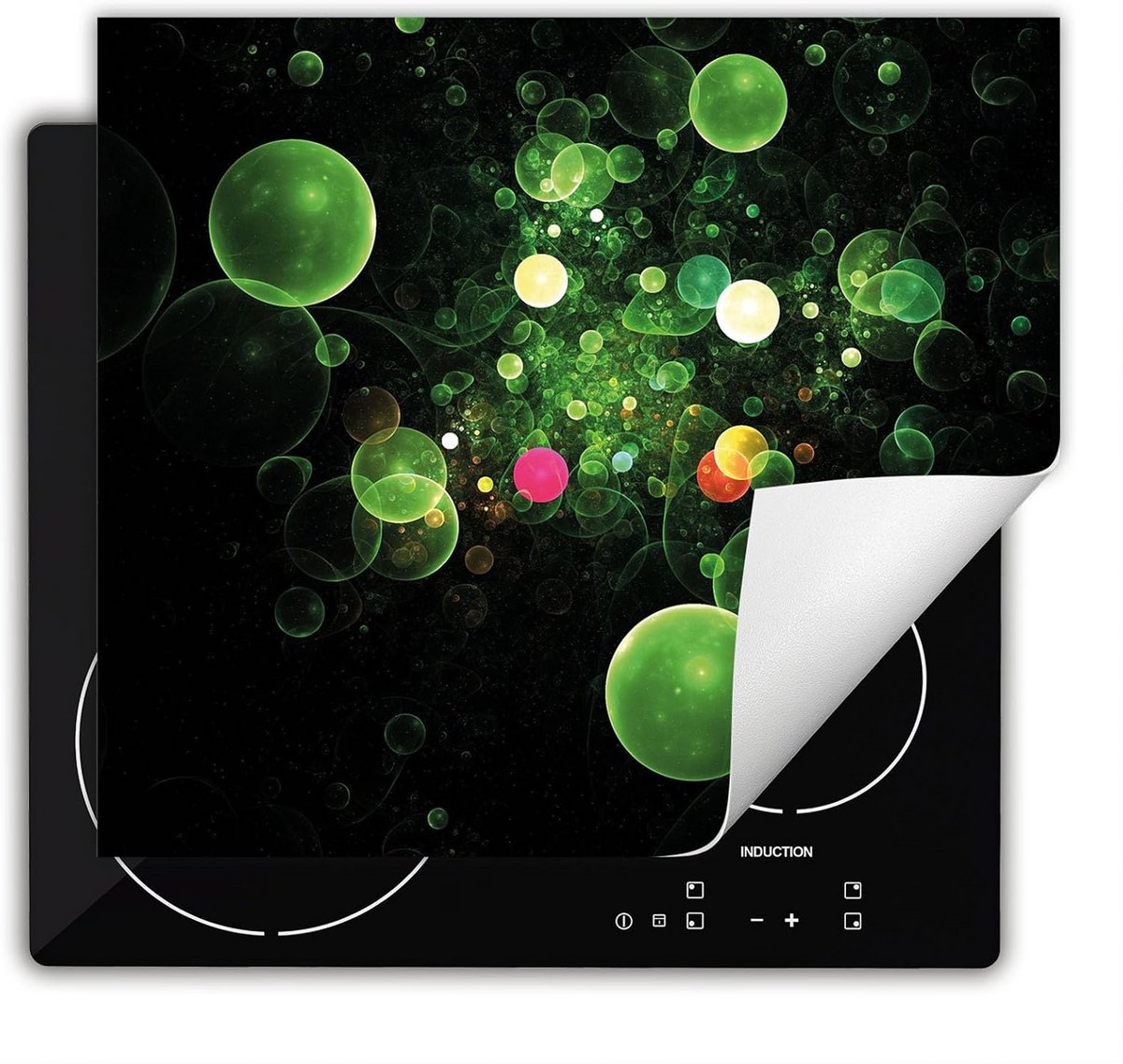 Inductiebeschermer 60x52cm Antislipmat voor inductiekookplaat Groen