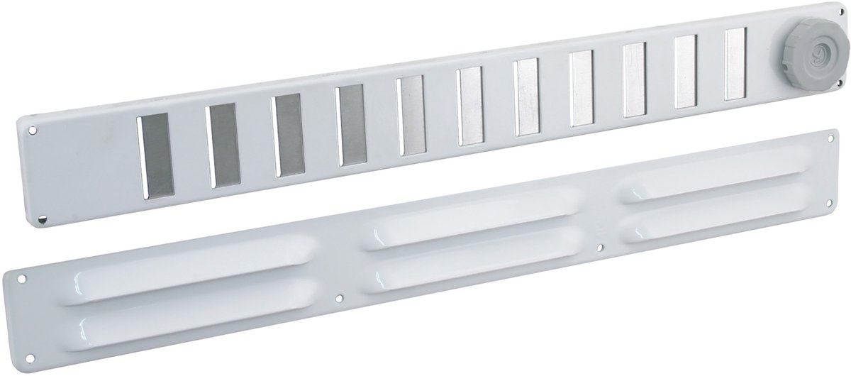 Starx ventilatieset - aluminium - 370 x 40 mm - aluminium - wit