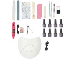 Gellak Starterspakket - Gellak Nagelset - Nagellamp - Nail Art - Manicure Set - Gellak - UV LED lamp 24W - 8 kleuren gellak - Nagel - Nagels - Nagelstudio Meisjes -