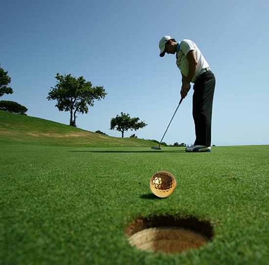 Golfballen - Gegalvaniseerde gouden golfballen - Cadeaugolfballen - Dubbellaags vergulde golfballen - Golfaccessoires -42.67mm - Geschikt voor geschenken, displays, decoraties en ceremonies - Goud van Merkloos — afbeelding 5