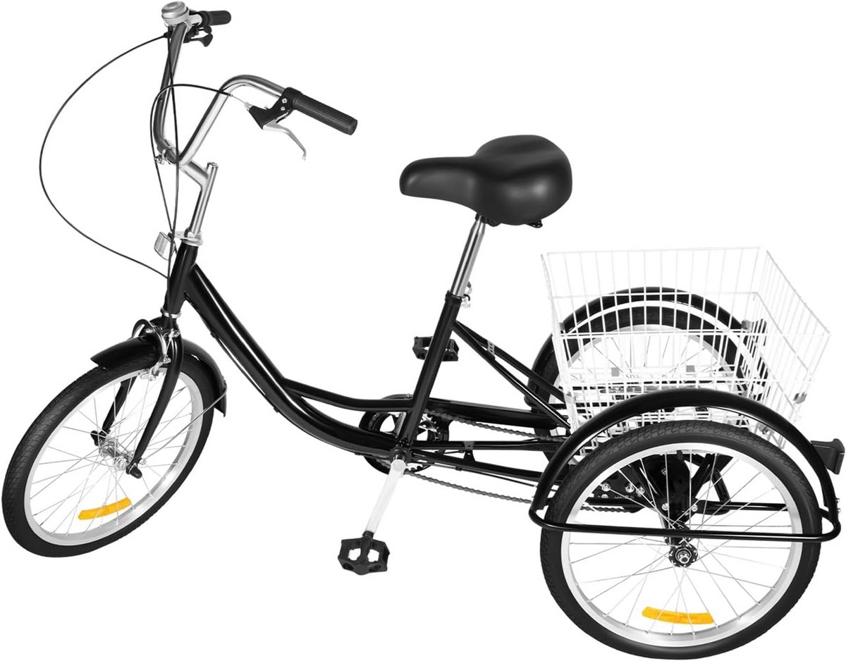 Comfortabele Driewieler voor Volwassenen met 8 Versnellingen en Boodschappenmand