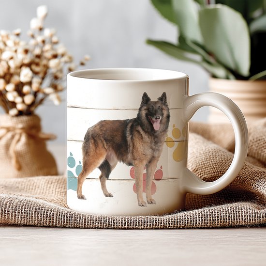 Mug - 330 ML - Chien - Berger de Tervueren - Mug à café - Mug à thé - Thé ou Café - Gobelet à café - Tasse à café Cadeau Cadeau