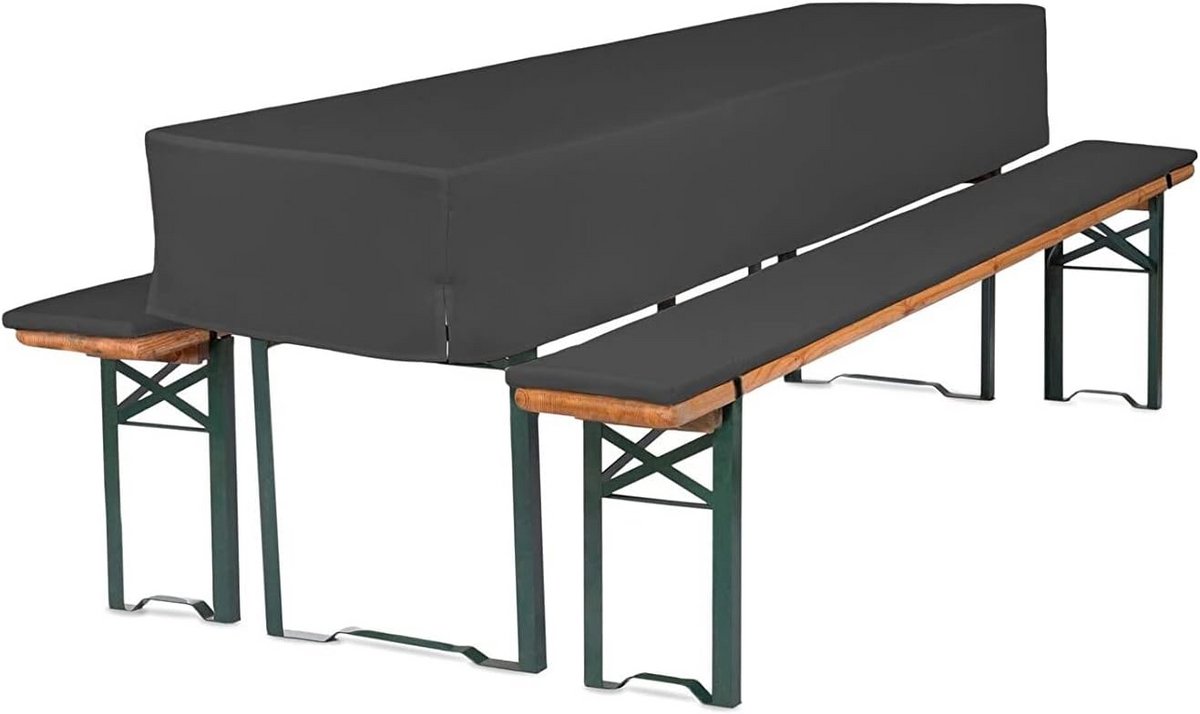 Set van 3 Bierzitkussens 220 cm met Tafelkleed voor Bierbank en -tafel