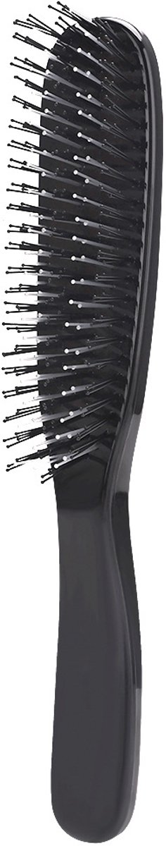 Volumizing Styling Comb voor mannen en vrouwen - Ontwarrende haarborstel voor nat/droog gebruik, hoofdhuidmassage en baardverzorging - Zwart