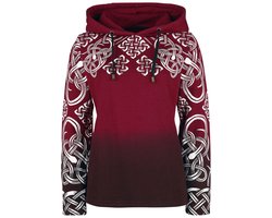 Black Premium by EMP Rode trui met capuchon en keltische opdruk - Dames - S