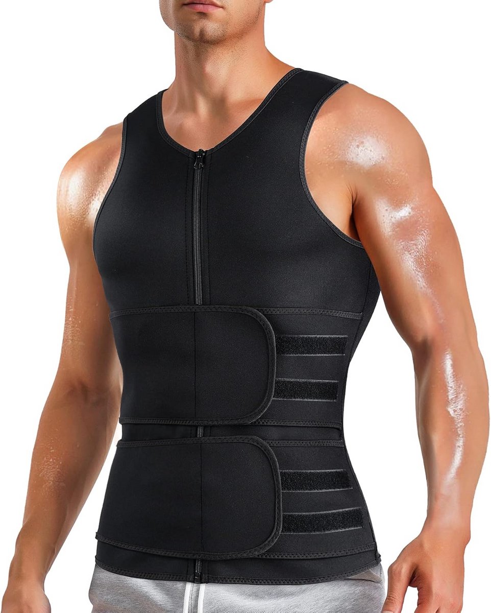 Verstelbare Neopreen Buikriem voor Heren - Sauna en Taille Trimmer voor Fitness en Gewichtsverlies