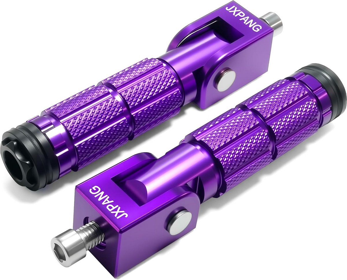 Universele Opvouwbare Motorfiets Passagiers Voetsteunen Achterset Set - 8mm Montage