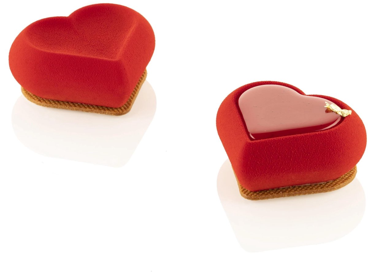 Unyqoos® Siliconen bakvorm met zes hartvormige holtes voor diverse creaties