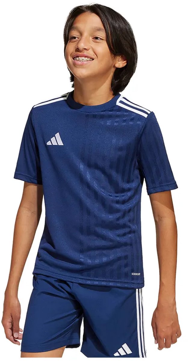 Adidas Campeon 25 T-shirt Met Korte Mouwen Blauw 5-6 Years Jongens,Meisjes