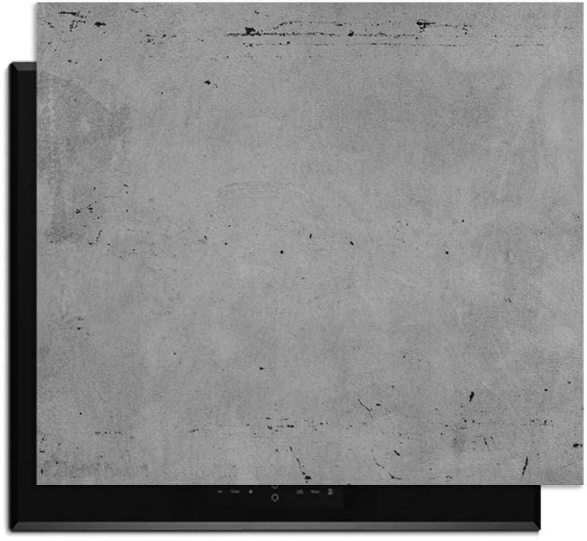 KitchenArt - Urban Slate – Inductie Beschermer - 52x35 cm - Kookplaat Beschermer - Luxe Afdekplaat Inductieplaat - Anti-slip & Oprolbaar - Beschermmat Inductiekookplaat