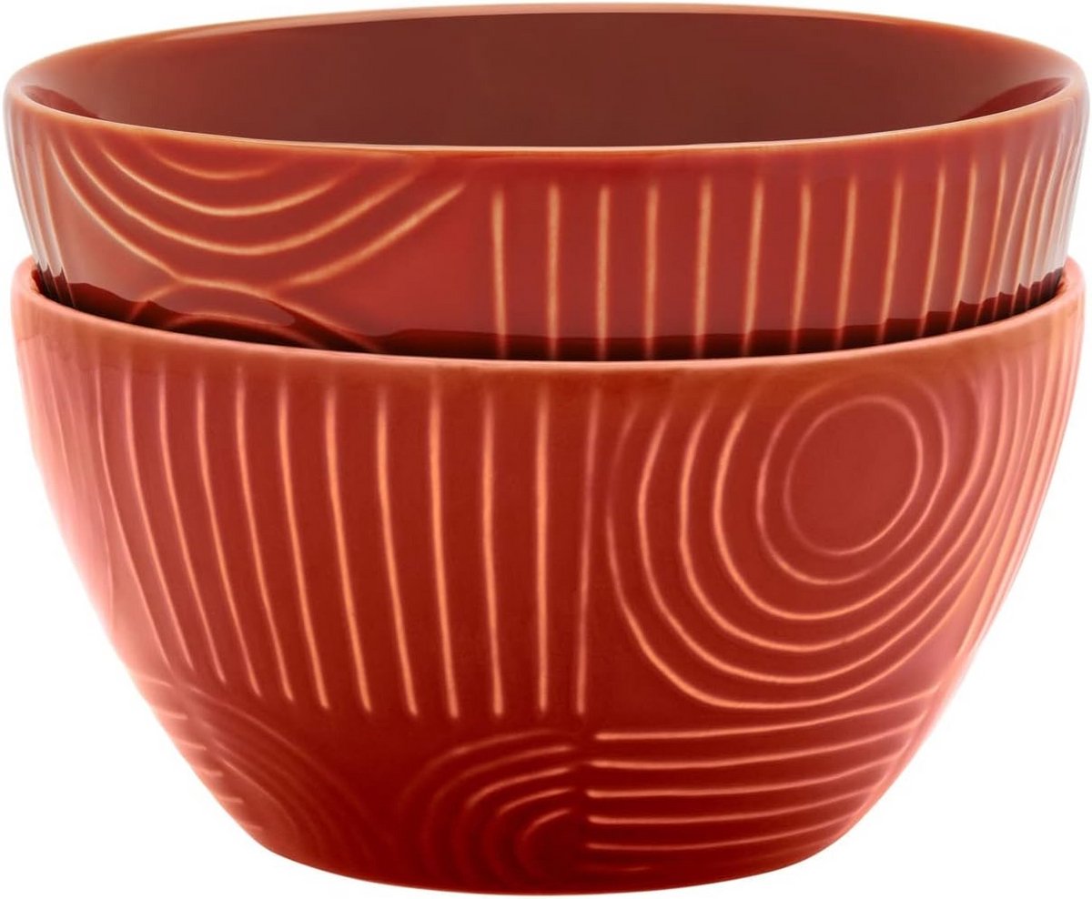 Set van 4 Keramische Kommetjes Terracotta 400 ml in Luxe Geschenkdoos