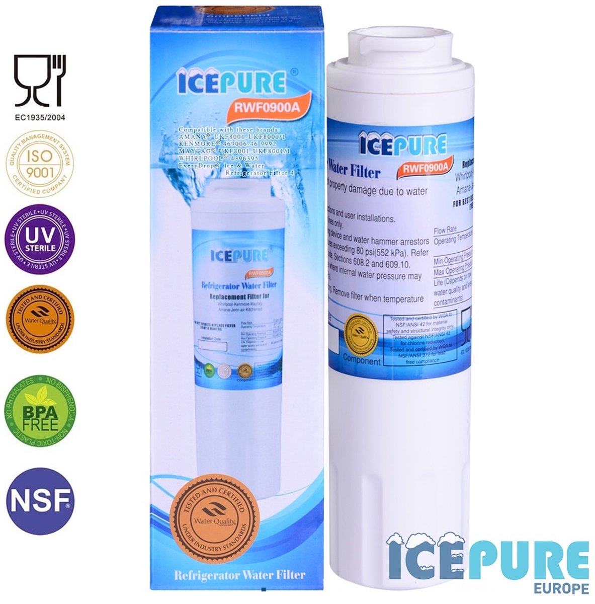 Waterfilter voor KitchenAid U8001