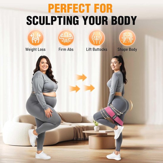 Bandes De Résistance Fitness Health Pro - 6, 8 Et 16 Lb - Entraînement Des Jambes, Fessiers, équilibre - Lot De 3 Niveaux