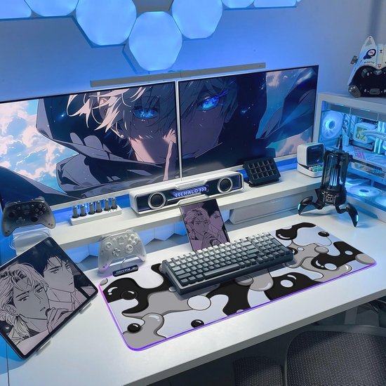 Grote RGB Gaming Muismat met LED Verlichting en Antislip Ondergrond — afbeelding 4