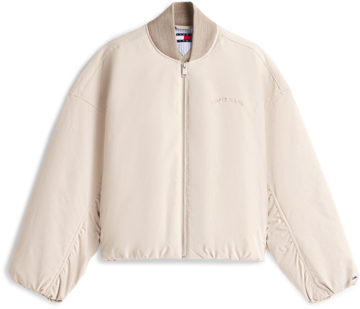 Tommy Jeans Jas Tjw Varsity Graphic Bomber Dw0dw22044 Aby Gulf Sand Dames Beige