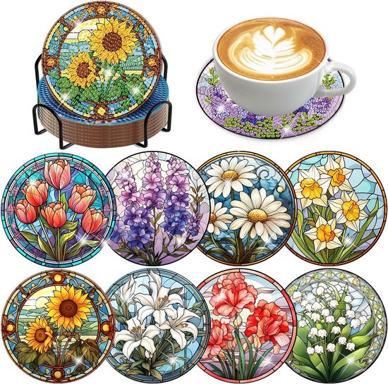 Diamond Painting | Maan Onderzetters - Diamond Paradijs Diamond Painting | Maan Onderzetters - Diamond Paradijs