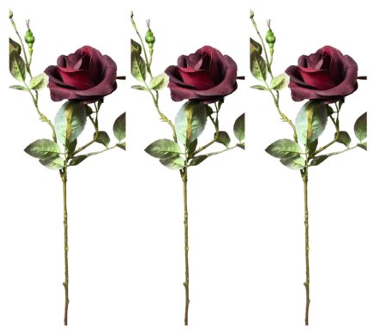 Seta Fiori - Combi deal - Rode roos - 3 stuks - 60 cm