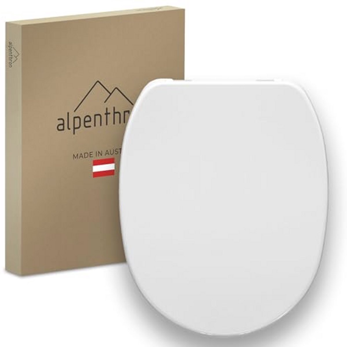 Premium toiletdeksel met dubbel softclosemechanisme en quick-release