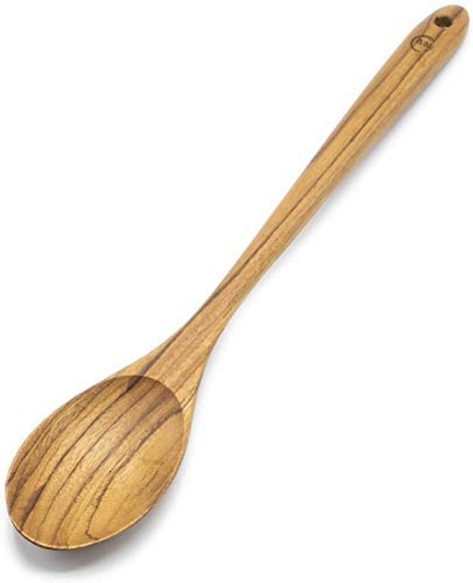 Teak Kooklepel 13,5 inch - Handgemaakte Houten Menglepel voor Koken