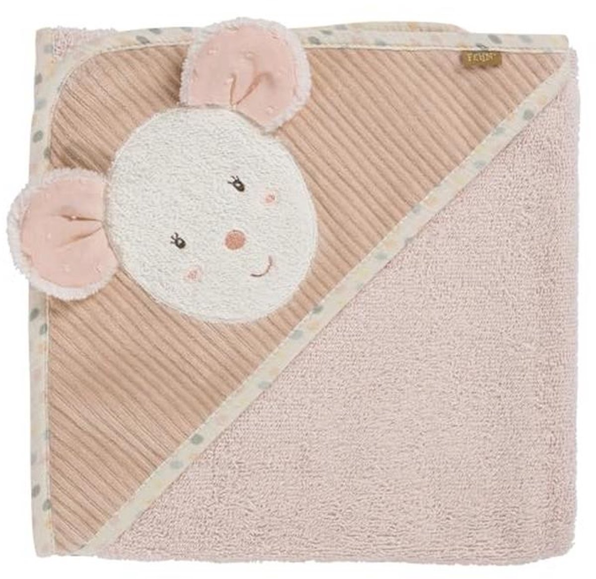 Badhanddoek met capuchon voor baby's en peuters – absorberende en knuffelzachte badponcho – schattige muismotief