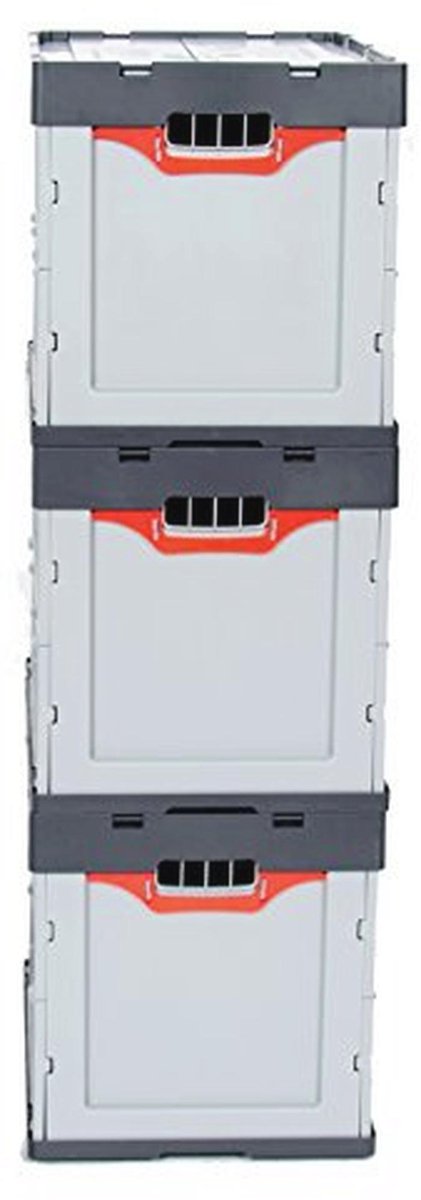 Professionele vouwdozen met deksel 2x, 60 x 40 x 42 cm - Ideaal voor transport, opslag en evenementen