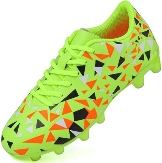 KUUK Kindervoetbalschoenen – Lichtgewicht En Ademend, Geschikt Voor Kunstgras, Gras En Indoor, Met Antislipzool En Versterkte Tenen, Voor Jongens En Meisjes (AG/FG/TF)