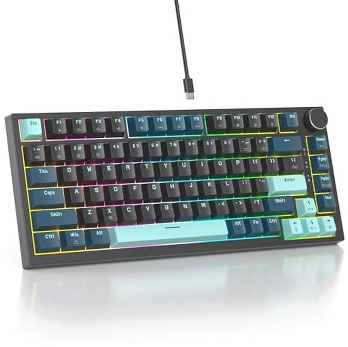 Mechanisch Toetsenbord RGB 75% Compact met Hot Swappable Functie