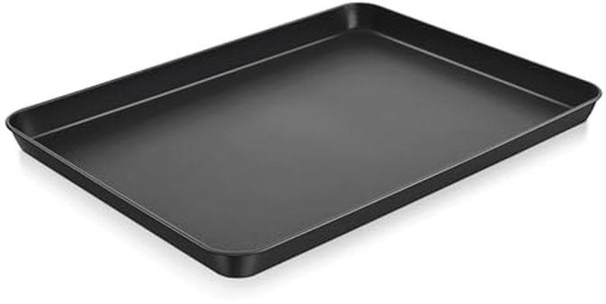 Rechthoekige Bakplaat van Koolstofstaal met Antiaanbaklaag - 40,5 x 30,5 cm - Vetpan voor Bakken en Koken