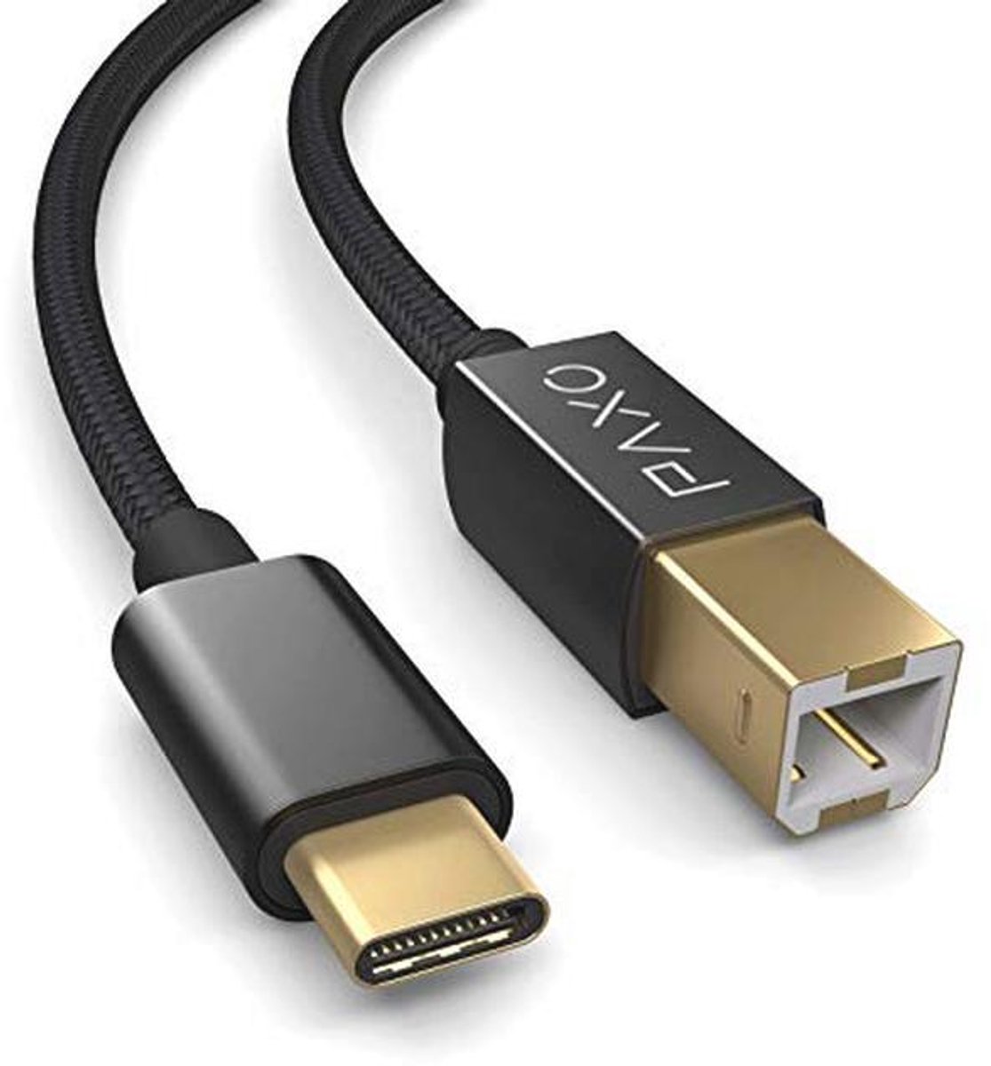 1m Nylon USB Printerkabel - USB C naar USB B, Oplaad- en Datakabel